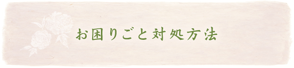 お困りごと対処方法